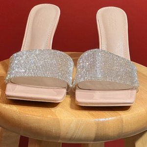 Truffle Collection Bejeweled Heeled Sandal Women's Size 7